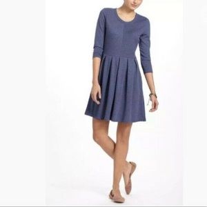 Anthropologie Puella Sloped Peaks Pleated French Terry Sweatshirt Dress,…